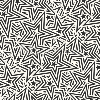 Picture of Pattern with stars Seamless geometric vector background